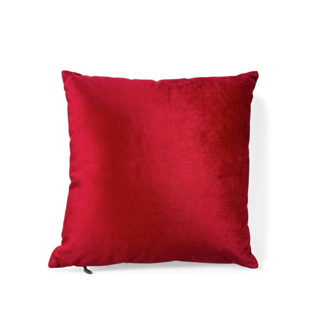 Pier 1 Imports Red Velvet Pillow Crystal Snowflake Christmas Elegant 12X12 - Picture 3 of 10